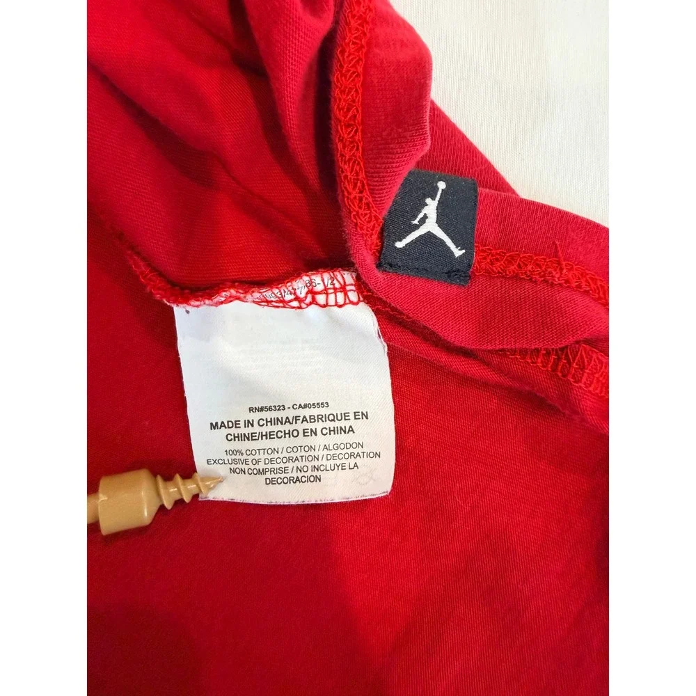Vintage Jordan Men T-Shirt Red XXL Jumpman Air Graphic Short Sleeve 90's Casual